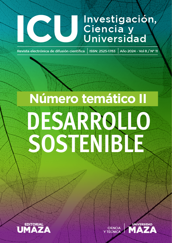 					Ver Vol. 8 Núm. 11 (2024): Nº11 - 2do Número Temático: Desarrollo Sostenible - Revista ICU. Investigación, Ciencia y Universidad (ICU)
				